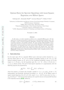 Optimal Rates for Spectral Algorithms with Least-Squares Regression over
  Hilbert Spaces