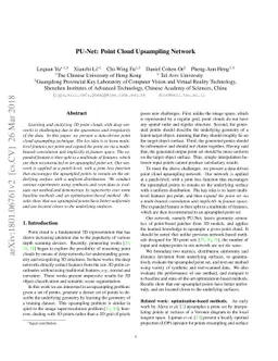 PU-Net: Point Cloud Upsampling Network