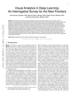 Visual Analytics in Deep Learning: An Interrogative Survey for the Next
  Frontiers