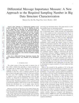 Differential Message Importance Measure: A New Approach to the Required
  Sampling Number in Big Data Structure Characterization