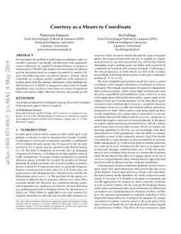 Courtesy as a Means to Coordinate