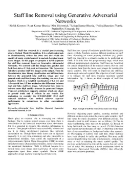 Staff line Removal using Generative Adversarial Networks