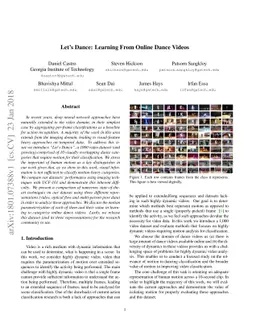 Let's Dance: Learning From Online Dance Videos