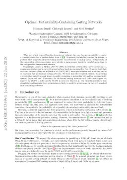 Optimal Metastability-Containing Sorting Networks