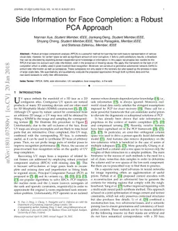 Side Information for Face Completion: a Robust PCA Approach