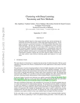 Clustering with Deep Learning: Taxonomy and New Methods