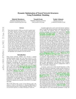 Dynamic Optimization of Neural Network Structures Using Probabilistic
  Modeling