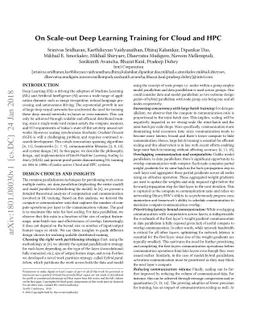 On Scale-out Deep Learning Training for Cloud and HPC