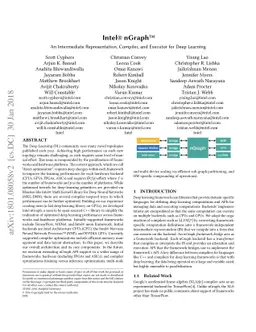 Intel nGraph: An Intermediate Representation, Compiler, and Executor for
  Deep Learning
