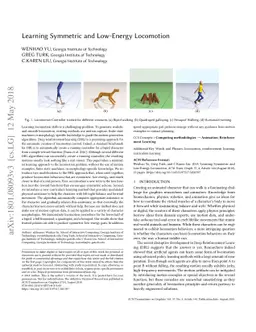 Learning Symmetric and Low-energy Locomotion
