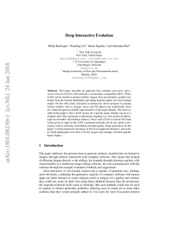 Deep Interactive Evolution