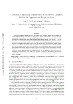 A Tutorial on Modeling and Inference in Undirected Graphical Models for
  Hyperspectral Image Analysis