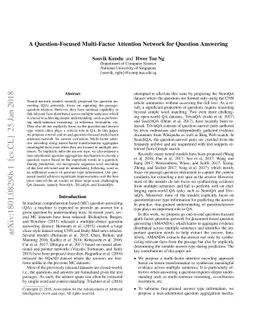 A Question-Focused Multi-Factor Attention Network for Question Answering