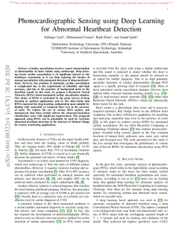 Phonocardiographic Sensing using Deep Learning for Abnormal Heartbeat
  Detection