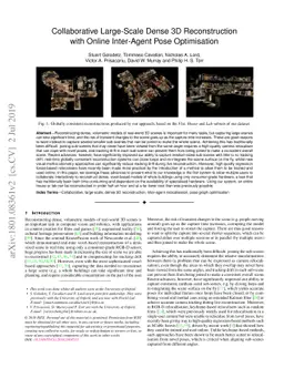 Collaborative Large-Scale Dense 3D Reconstruction with Online
  Inter-Agent Pose Optimisation