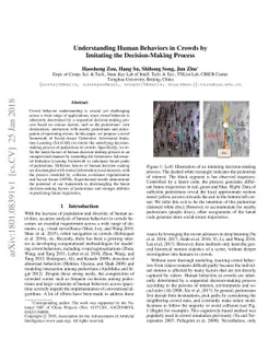 Understanding Human Behaviors in Crowds by Imitating the Decision-Making
  Process