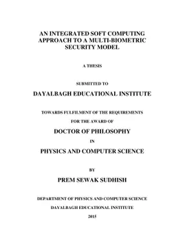 An Integrated Soft Computing Approach to a Multi-biometric Security
  Model