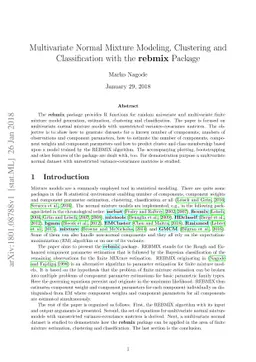 Multivariate normal mixture modeling, clustering and classification with
  the rebmix package