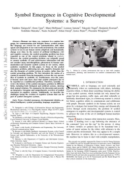 Symbol Emergence in Cognitive Developmental Systems: a Survey