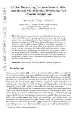 SRDA: Generating Instance Segmentation Annotation Via Scanning,
  Reasoning And Domain Adaptation
