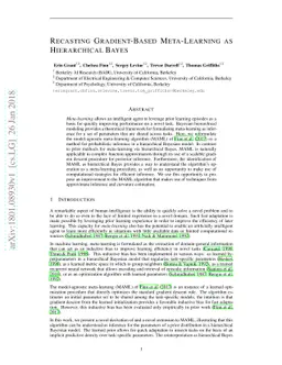 Recasting Gradient-Based Meta-Learning as Hierarchical Bayes