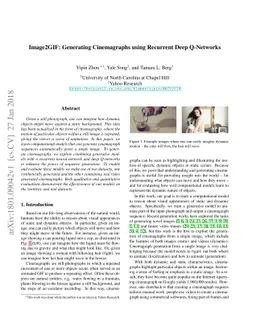 Image2GIF: Generating Cinemagraphs using Recurrent Deep Q-Networks