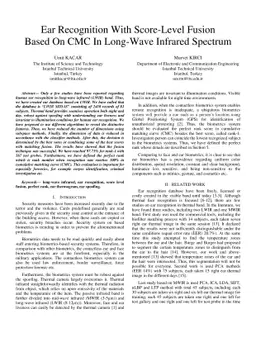 Ear Recognition With Score-Level Fusion Based On CMC In Long-Wave
  Infrared Spectrum