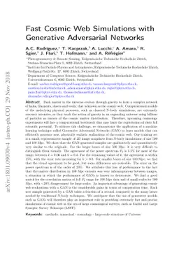 Fast cosmic web simulations with generative adversarial networks