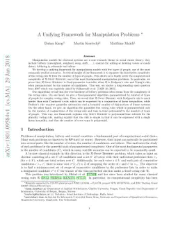 A Unifying Framework for Manipulation Problems