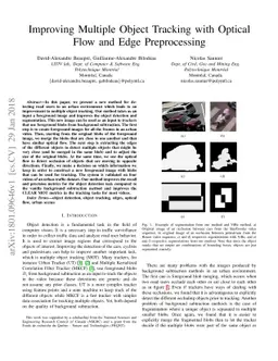 Improving Multiple Object Tracking with Optical Flow and Edge
  Preprocessing