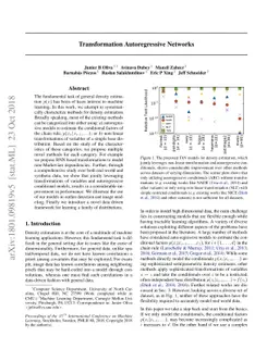 Transformation Autoregressive Networks