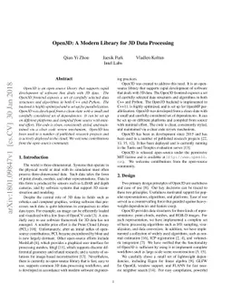 Open3D: A Modern Library for 3D Data Processing