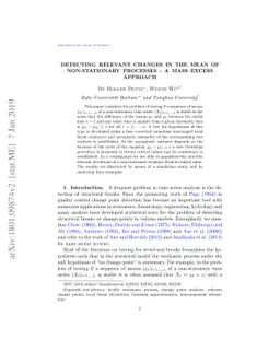 Change point analysis in non-stationary processes - a mass excess
  approach