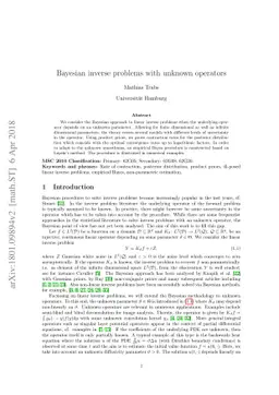 Bayesian inverse problems with unknown operators