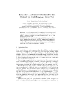 E2E-MLT - an Unconstrained End-to-End Method for Multi-Language Scene
  Text