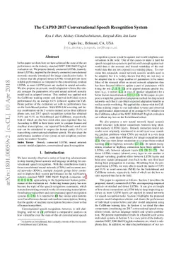 The CAPIO 2017 Conversational Speech Recognition System