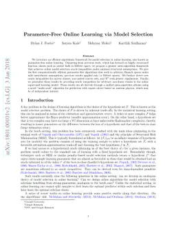 Parameter-free online learning via model selection