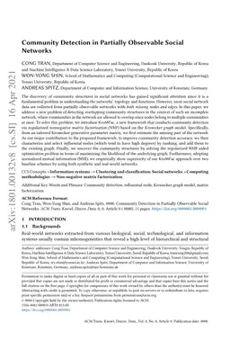 Community Detection in Partially Observable Social Networks