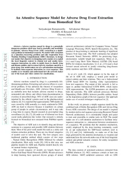 An Attentive Sequence Model for Adverse Drug Event Extraction from
  Biomedical Text