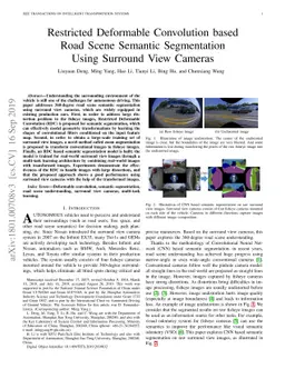 Restricted Deformable Convolution based Road Scene Semantic Segmentation
  Using Surround View Cameras