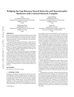 Bridging the Gap Between Neural Networks and Neuromorphic Hardware with
  A Neural Network Compiler