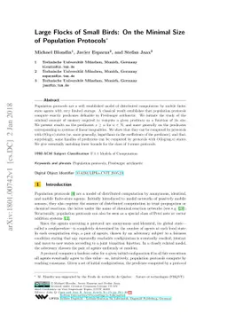 Large Flocks of Small Birds: On the Minimal Size of Population Protocols