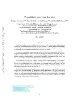 Probabilistic supervised learning