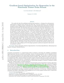 Gradient-based Optimization for Regression in the Functional
  Tensor-Train Format