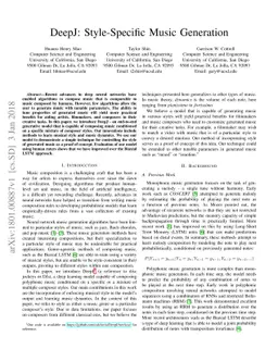 DeepJ: Style-Specific Music Generation