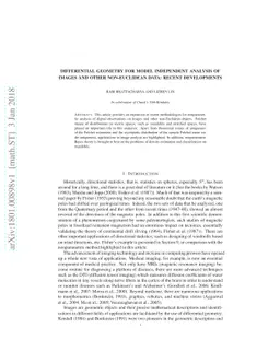 Differential Geometry for Model Independent Analysis of Images and Other
  Non-Euclidean Data: Recent Developments