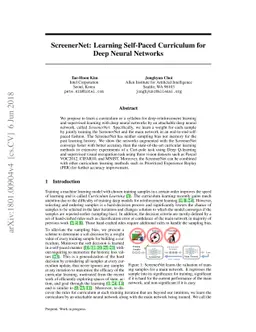 ScreenerNet: Learning Self-Paced Curriculum for Deep Neural Networks
