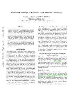 Practical Challenges in Explicit Ethical Machine Reasoning