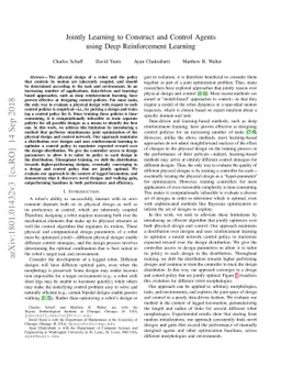 Jointly Learning to Construct and Control Agents using Deep
  Reinforcement Learning