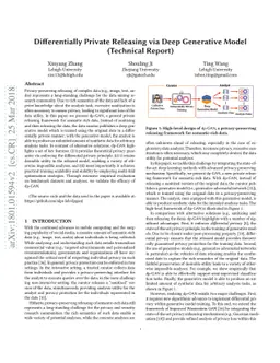 Differentially Private Releasing via Deep Generative Model (Technical
  Report)